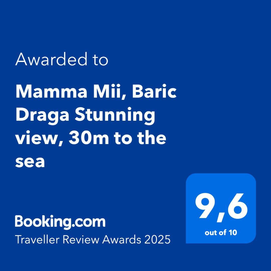Mamma Mii, Baric Draga Stunning View, 30M To The Sea Apartment Luaran gambar